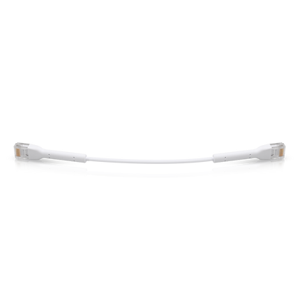 UniFi Patch Cable .22m White, Both End Bendable to 90 Degree, RJ45 Ethernet Cable, Cat6, Ultra-Thin 3mm Diameter U-Cable-Patch-RJ45