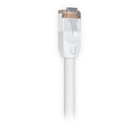 UniFi Patch Cable .22m White, Both End Bendable to 90 Degree, RJ45 Ethernet Cable, Cat6, Ultra-Thin 3mm Diameter U-Cable-Patch-RJ45