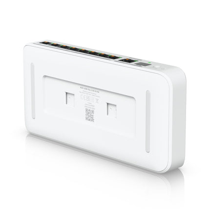 White electronic device with multiple ports on a white background