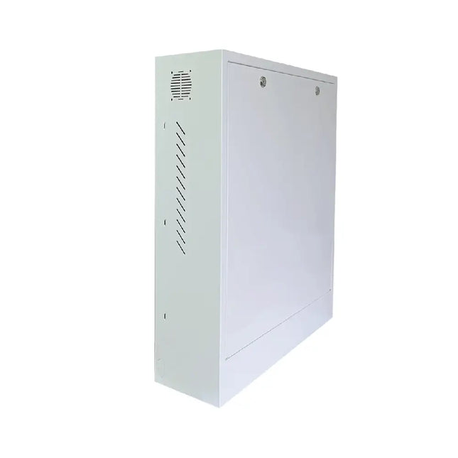 Power Automatix PA-WMCAB slimline vertical wall-mount security cabinet for CCTV systems and alarms.