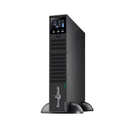 PowerShield Centurion RT 2000VA 1800W Short Base True Online Double Conversion UPS (PSCERT2000SB) front view showing the rotatable LCD display.