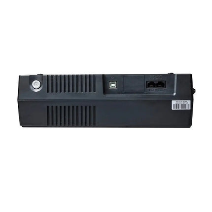 PowerShield SafeGuard 750VA line-interactive UPS demonstrating its flat, wall-mountable profile designed for small office data closets.