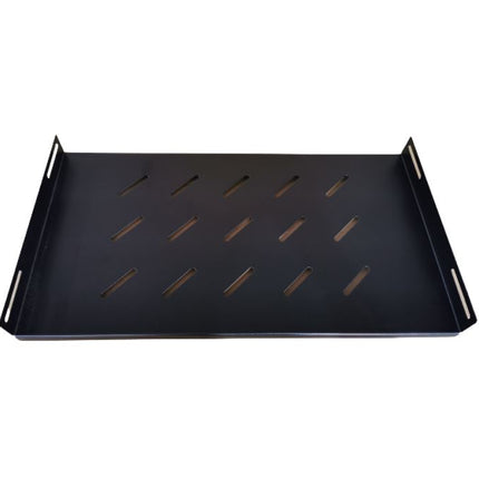 LDR Fixed 1U 275mm Deep Shelf Recommended for 19" 450/550mm Deep Cabinet - Black Metal Construction