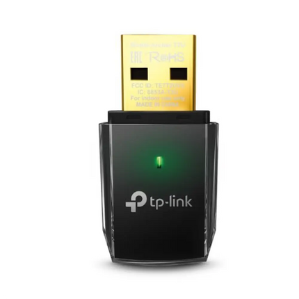 TP-Link Archer T2U AC600 dual band USB Wi-Fi adapter showing its compact design.