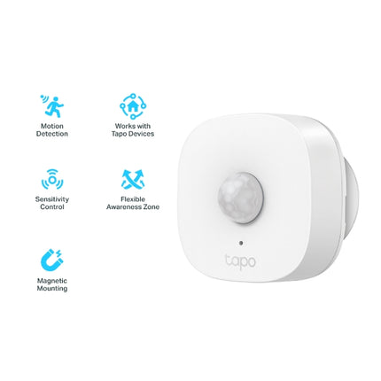 TP-Link Tapo Smart Motion Sensor, Wide Range Detection, Motion-Activated Light, Energy Saving, Instant Alerts & App Notification