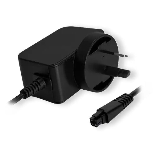 Teltonika PR3PXAU3 18W Australian power supply plug with 4-pin 3mm pitch connector and Type I local wall pins for industrial networking devices.