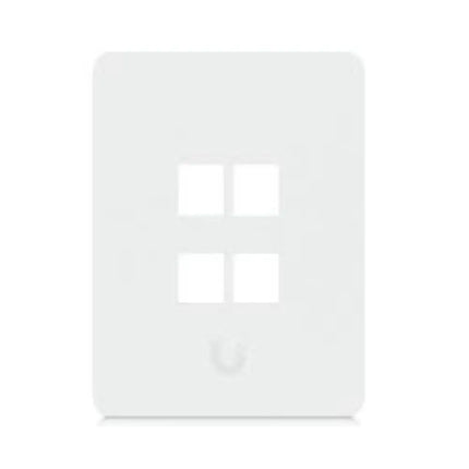 Front view of the UACC-WP-Keystone-V vertical mounting bracket and customizable cover plate