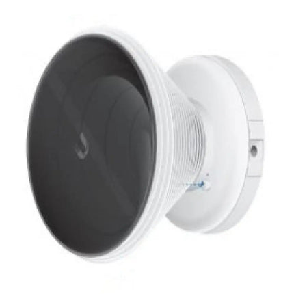 Ubiquiti IsoStation 5GHz AC wireless radio featuring an all-metal shielded base and interchangeable isolation horn antenna.