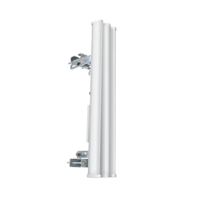Ubiquiti airMAX 2.4GHz 16 dBi high-gain sector antenna with 90-degree coverage and mounting brackets.