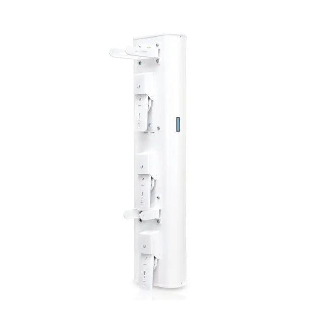 Ubiquiti 5GHz airPrism high-density sector antenna featuring three 30-degree beams for 90-degree total PtMP coverage.  