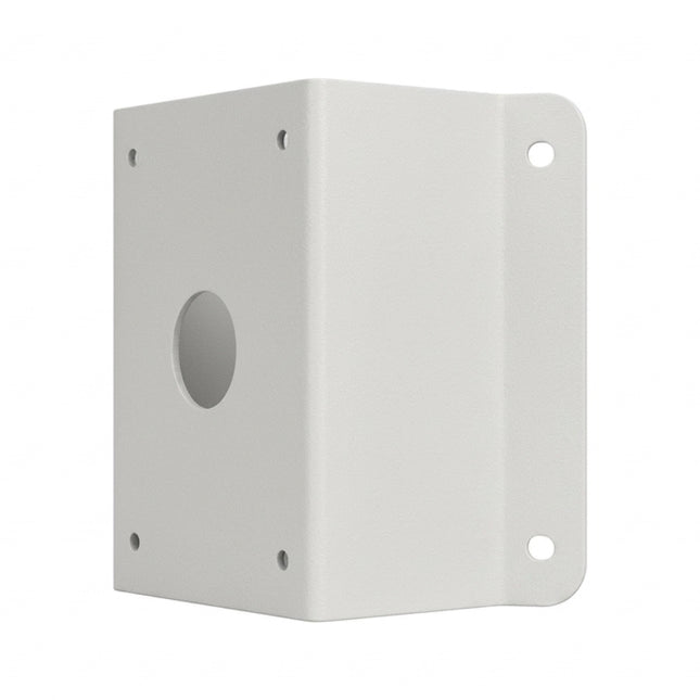 Uniarch AC-TR-UC08-A-IN White heavy-duty steel corner mount bracket for PTZ security camera installation in Australia.