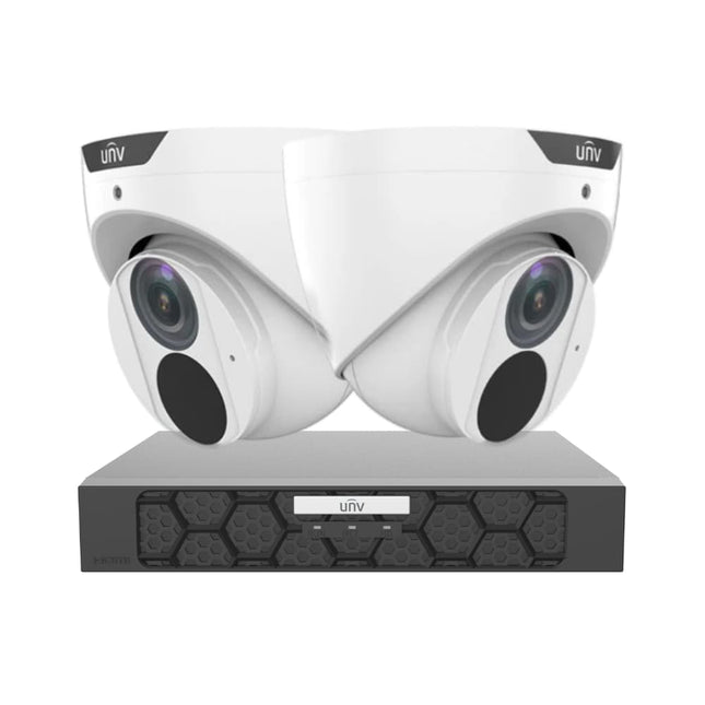 Uniview UNV CCTV Kit with 2 x 6 MP IR turret camera and IQ NVR recorder