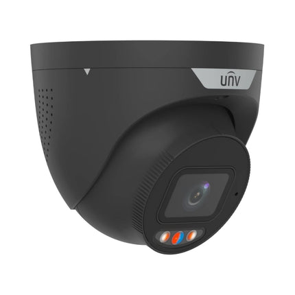 Uniview UNVIPC3638SS-ADF28KMC-I1-BK 8MP turret camera with AI detection, Smart IR 30m, PoE, IP67 weatherproof security - Side View