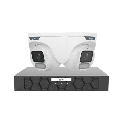 Shop Uniview UNV 6MP OwlView CCTV Kit with 2 x White Cameras & 4 Channel NVR Recorder