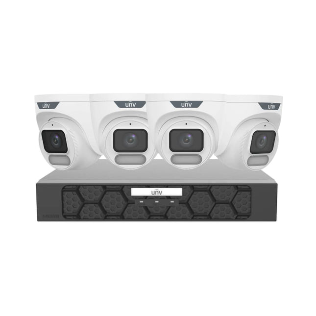 Shop Uniview UNV 6MP OwlView CCTV Kit with 4 cameras and 8 Channel AI IQ NVR - NDAA Compliants