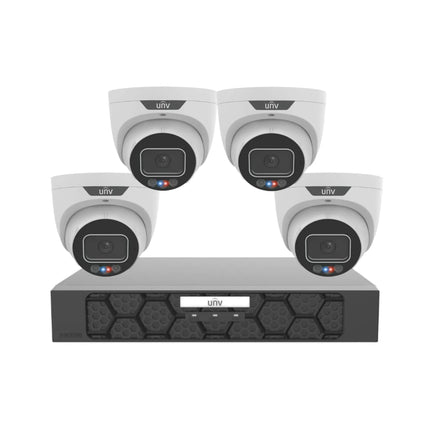Shop Uniview UNV 8MP TriGuard CCTV Kit | 4 x All-in-One Cameras with 8 Channel NVR