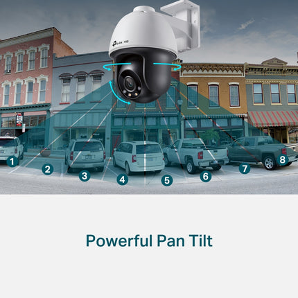 TP-Link VIGI 4MP C540(4mm) Outdoor Full-Colour Pan Tilt Network Camera, 4mm Lens, Smart Detection, 2YW (LD)