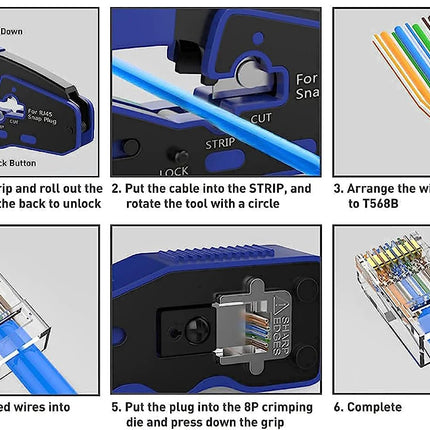 RJ45 Network Crimp Thru Tool AC - EZ4500 - CCTV Guru