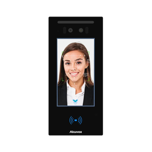Akuvox E16C commercial-grade IP video door phone and access control terminal with a 5-inch HD touchscreen