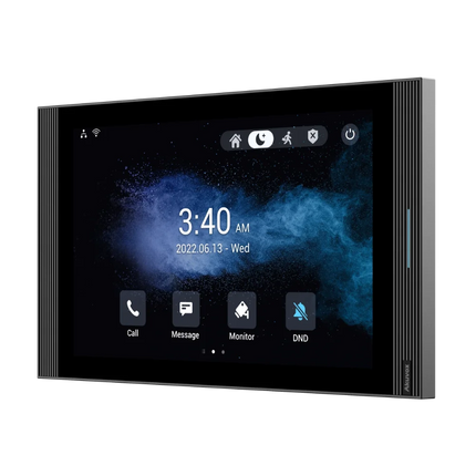 Akuvox S567G indoor monitor showing Wi-Fi 6 SIP video intercom display