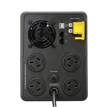 apc-bx1600mi-az-back-ups-rear-4-australian-outlets.jpg — alt: APC BX1600MI-AZ rear panel with 4 Australian AS/NZS 3112 battery backup outlets