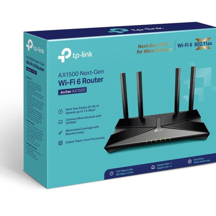 TP - Link Archer AX1500 AX1500 Wi - Fi 6 Router (802.11ax) Router 4x Gigabit Ports (WIFI6) - CCTV Guru