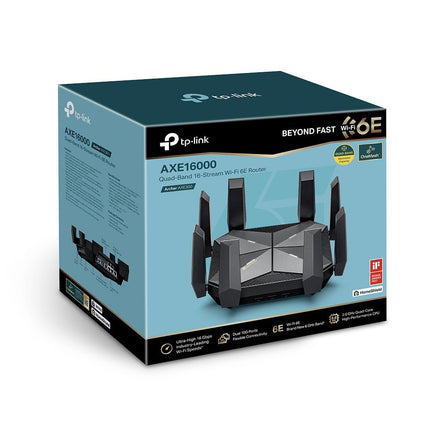 TP - Link AXE16000 Quad - Band Wi - Fi 6E Router - Archer AXE300 - CCTV Guru
