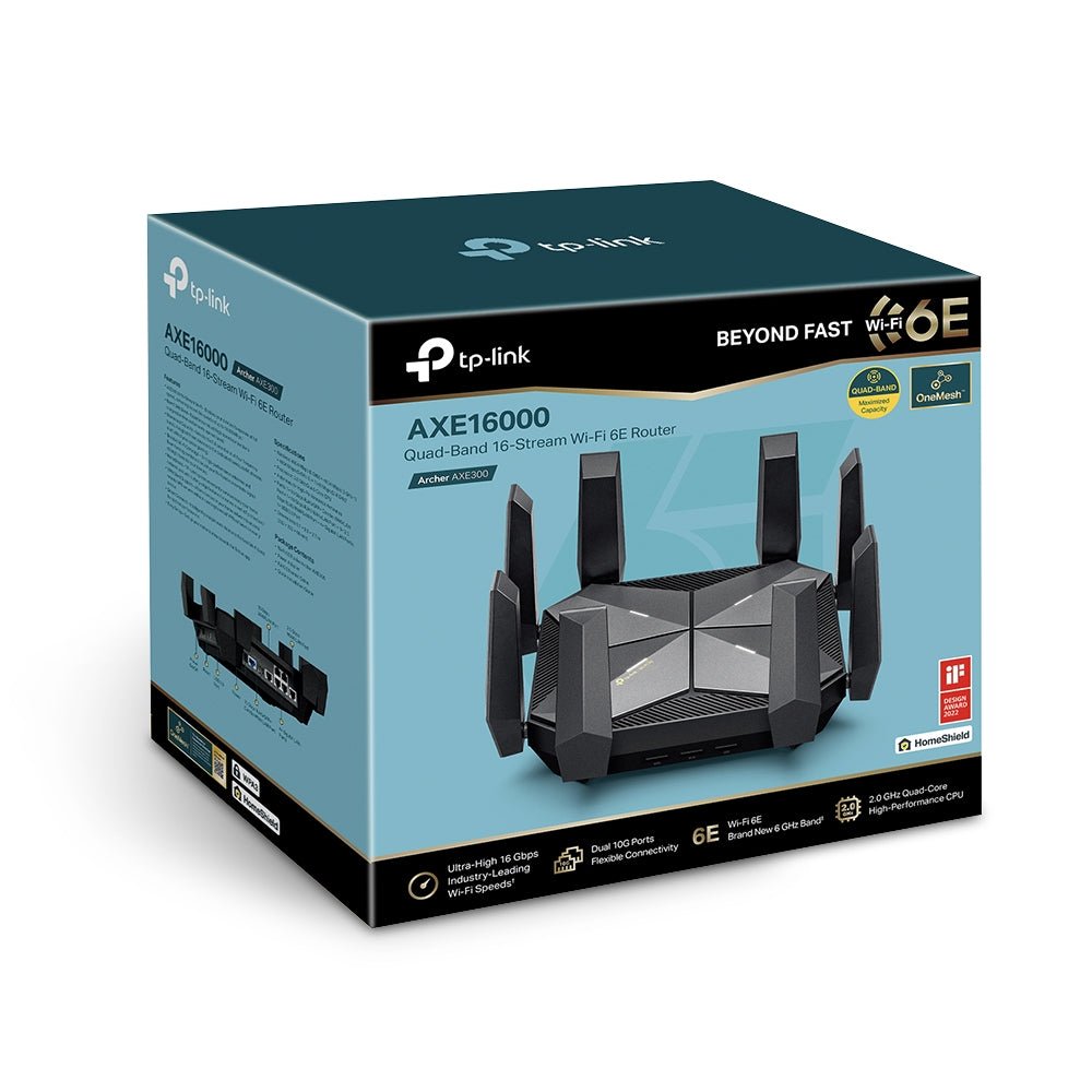 TP-Link AXE16000 Quad-Band Wi-Fi 6E Router - Archer AXE300 – CCTV Guru