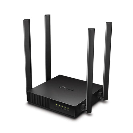An infographic illustrating the Archer C54's 3-in-1 versatility, showing its capabilities as a standard Wi-Fi router, an access point, and a range extender.