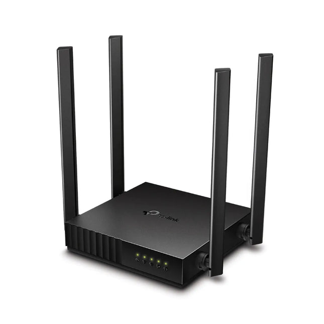 An infographic illustrating the Archer C54's 3-in-1 versatility, showing its capabilities as a standard Wi-Fi router, an access point, and a range extender.
