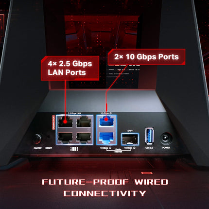 The advanced aerodynamic cooling chassis design of the Archer GE800 router housing its high-performance processor.
