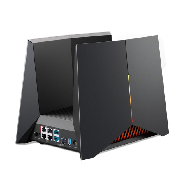 The premium Archer GE800 Wi-Fi 7 gaming router with active RGB lighting running on a modern gaming setup.