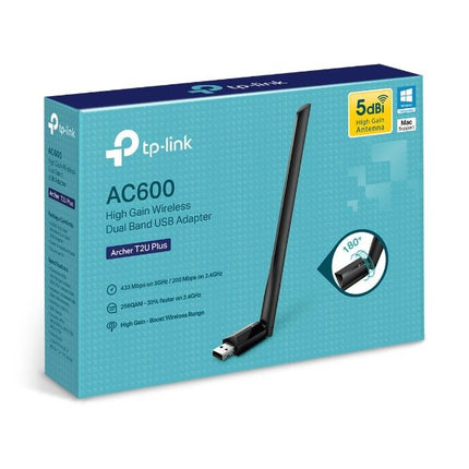 TP - Link Archer T2U Plus AC600 High Gain Wireless Dual Band USB Adapter - CCTV Guru