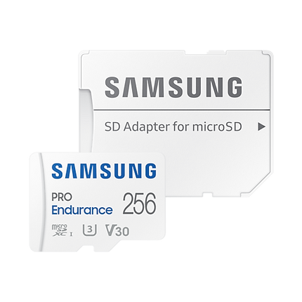 Samsung PRO Endurance 256GB microSDXC card with SD adapter