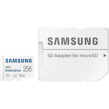 Samsung PRO Endurance 256GB microSD card and SD adapter