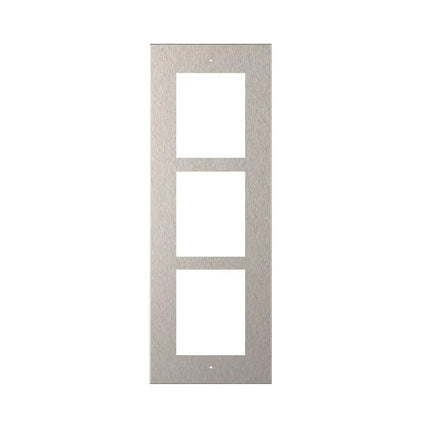 AXIS 2N 9151013 3-module robust flush wall mount installation frame for intercom systems.