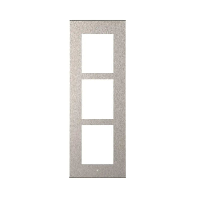 AXIS 2N 9151013 3-module robust flush wall mount installation frame for intercom systems.