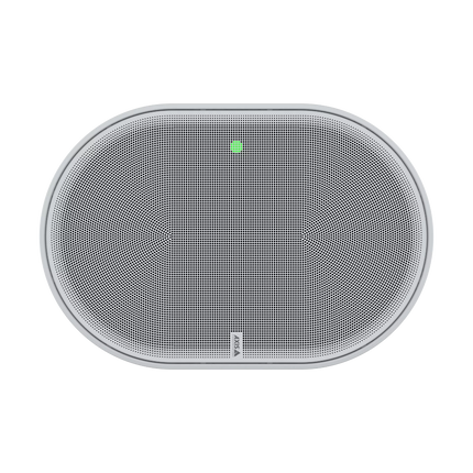 Front view of AXIS C1110-E showing the sleek cabinet design and mesh cover