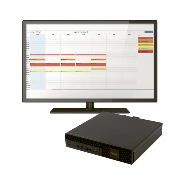 AXIS C7050 Mk III compact black network audio appliance and management gateway.