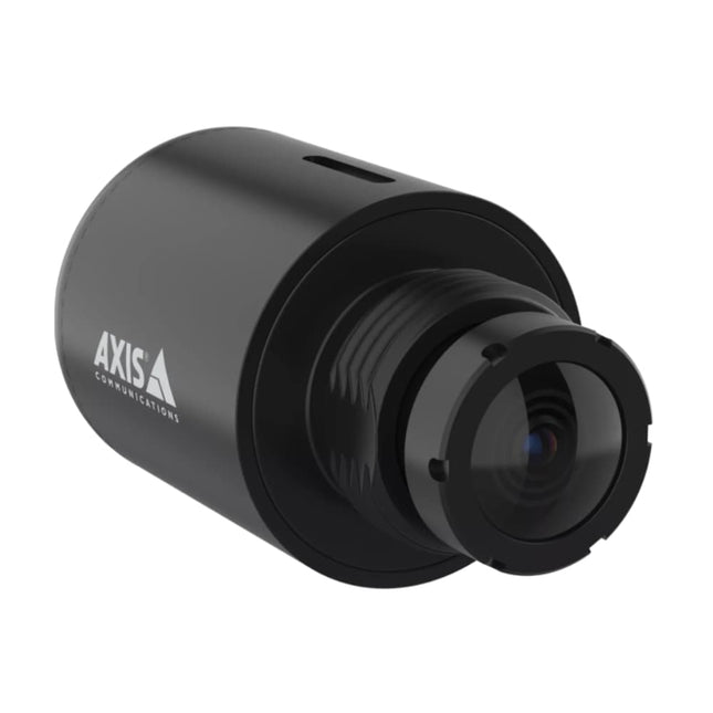 Rear angle of the AXIS F2107-RE sensor unit showing the SMA connector that links it to an AXIS F91 main unit