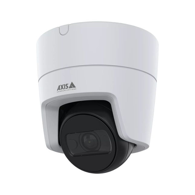Close-up view of the AXIS M3116-LVE flat-faced lens cover with integrated OptimizedIR night vision illumination.
