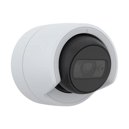 Side profile of the AXIS M3116-LVE compact housing highlighting IK08 impact resistance and IP66 weatherproofing.