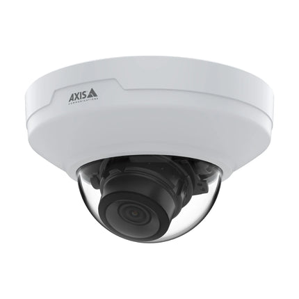 Side profile view of the ultra-compact AXIS M4215-V dome camera highlighting its sleek casing design