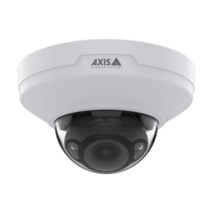 AXIS M4216-LV (02113-001) 4MP indoor varifocal dome camera featuring a compact white casing and integrated OptimizedIR LEDs.