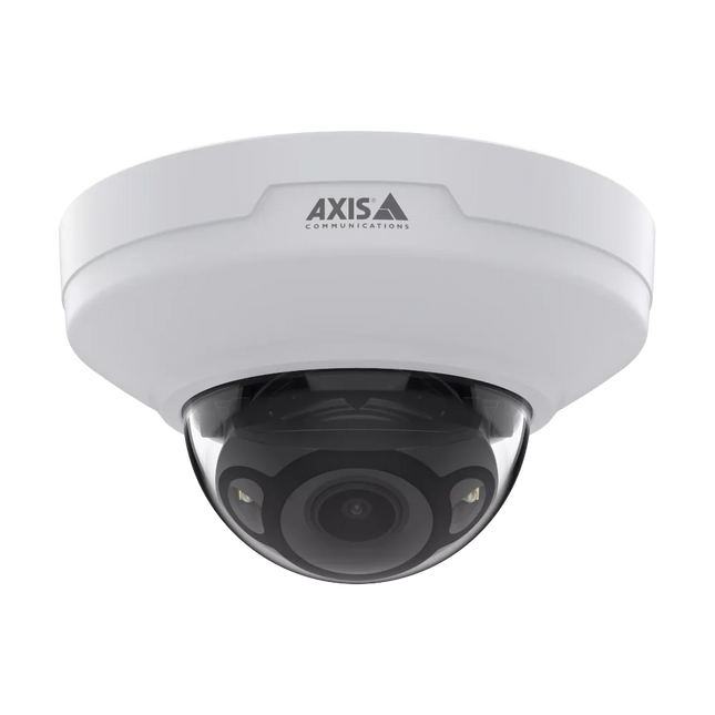AXIS M4216-LV (02113-001) 4MP indoor varifocal dome camera featuring a compact white casing and integrated OptimizedIR LEDs.