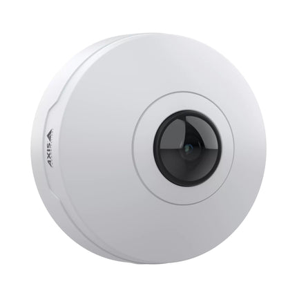 AXIS M4328-P with outer cover removed displaying the internal camera module and onboard microSD storage slot
