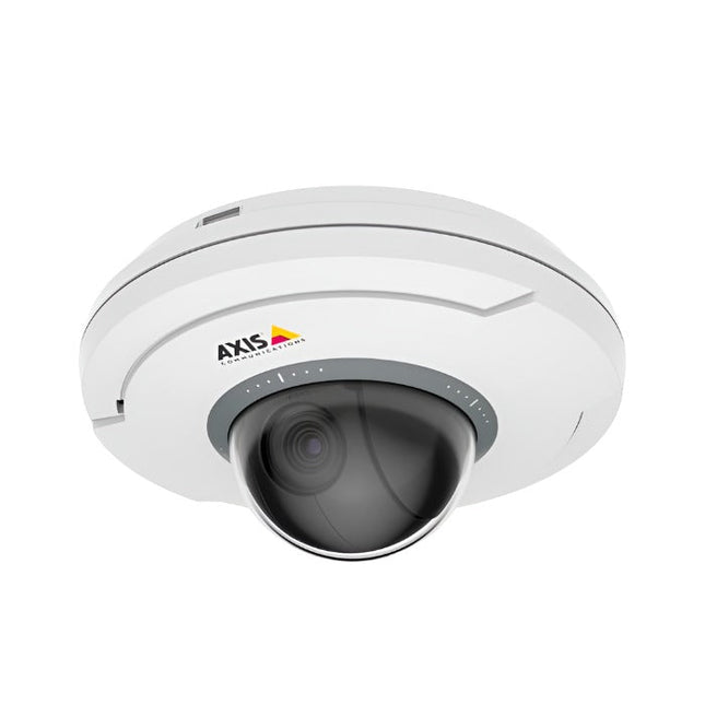 AXIS M5075 (02346-001) ultra-compact indoor 1080p PTZ camera with 5x optical zoom and white discreet housing.