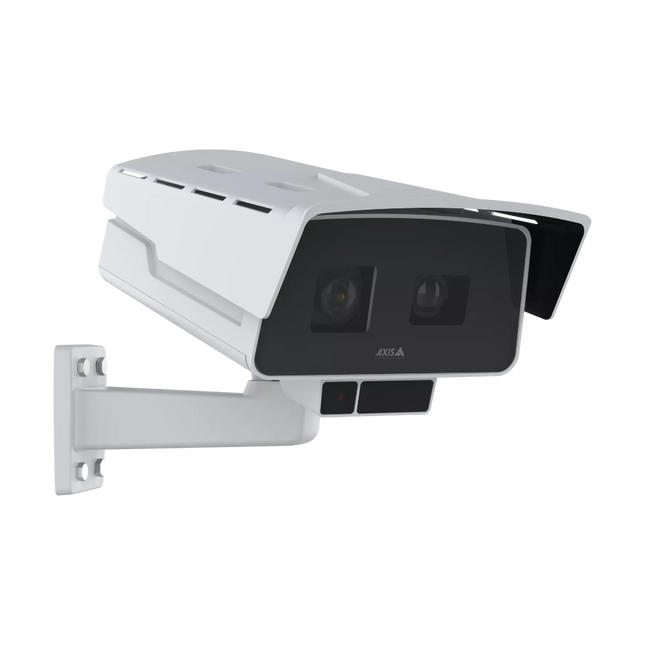 AXIS P1518-LE 4K outdoor network bullet camera with integrated sunshield and IR.