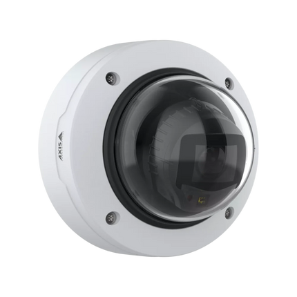 AXIS P3267-LV 5MP fixed dome security camera featuring a compact vandal-resistant IK10 design and built-in IR.
