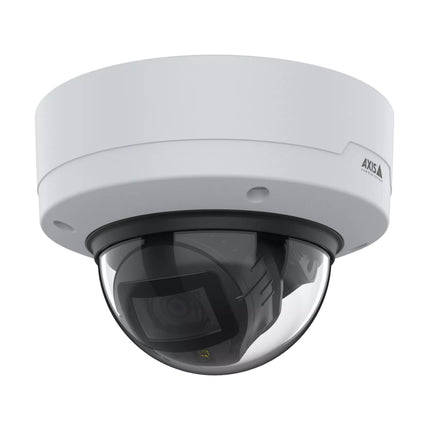 Front structural view of the AXIS P3278-LV 4K outdoor dome camera showcasing its high-clarity dome shell and infrared LED layout.